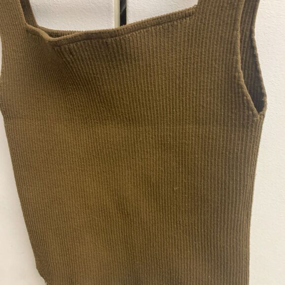 Knit Brown Sleeveless Top S - Picture 4 of 4